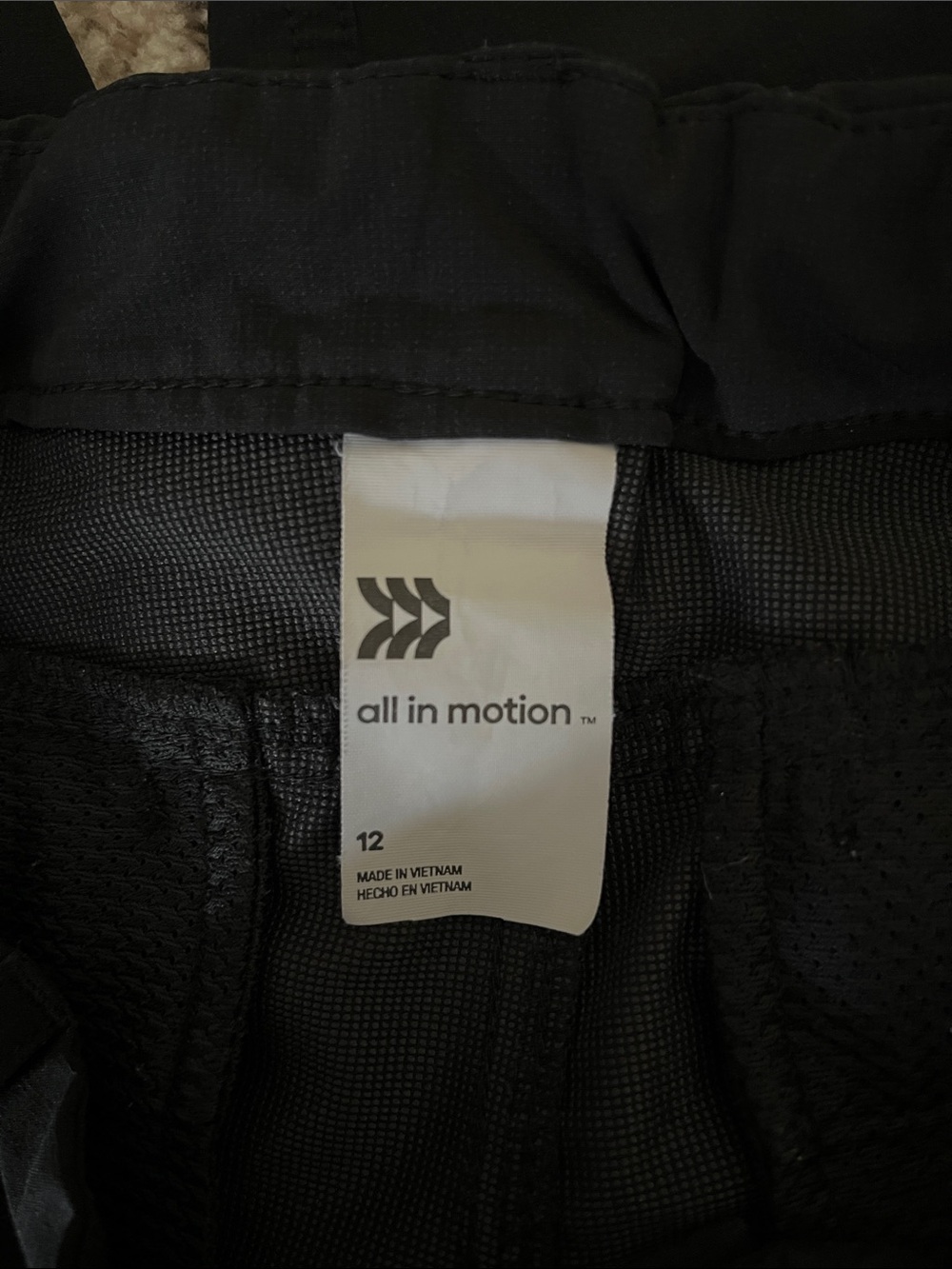 All in Motion Boys Black Athletic Shorts Size 12 - Picture 3 of 3